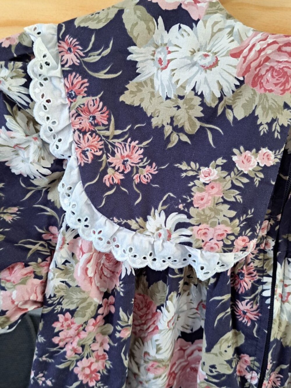Laura Ashley Vintage Girls Size 7 8 Years Floral Tent Dress Midi Collar... - Picture 9 of 15